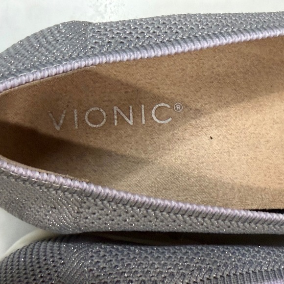 Vionic Uptown Skimmer Knit Shoes Womens 8.5 Gray Breathable Casual Comfort Flats - Picture 9 of 11